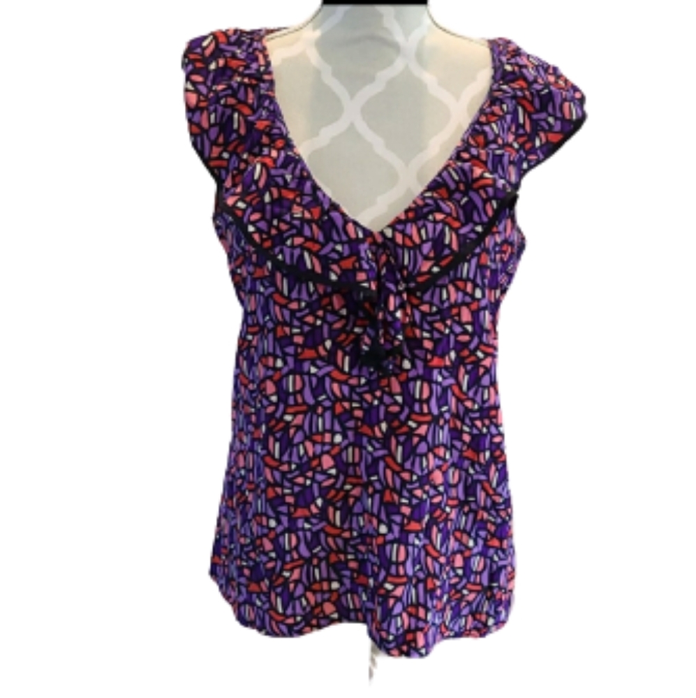 Yumi Kim Purple silk sleeveless blouse